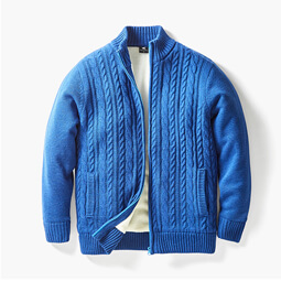 Sherpa Lined Cable Zipped Jacket